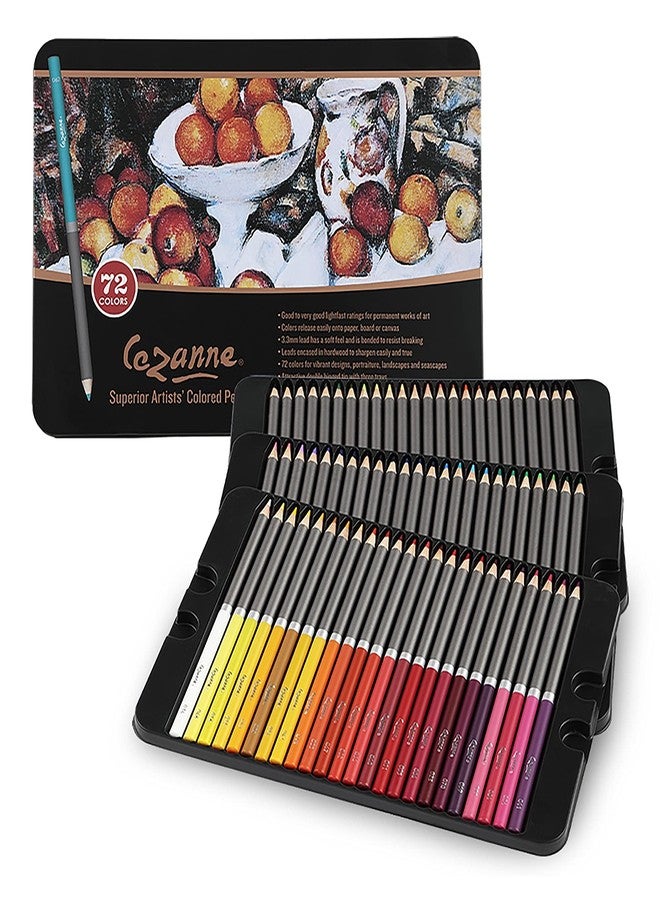 Cezanne Creative Mark Premium Colored Pencils MultiColor Set of 72 - Highly-Pigmented Drawing Pencils - Coloring Pencils for Drawing, Blending, Coloring, and More - Image 1