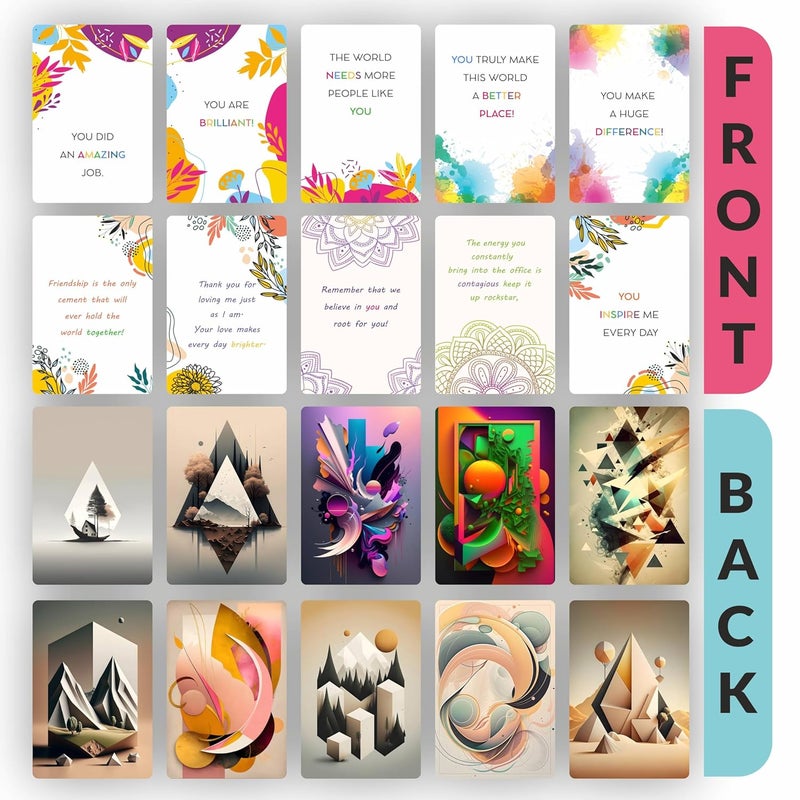 Edulearnable Store 50 Inspiring Appreciation and Thank You Cards – For Colleagues, Friends, Employees, and Students. Inspirational, Motivational, Kindness Cards. Colourful Cards. Great Gifts - Image 2