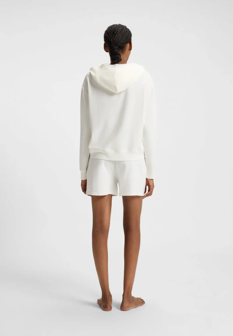 HUGO Relaxed-fit hoodie in stretch jersey with logo print