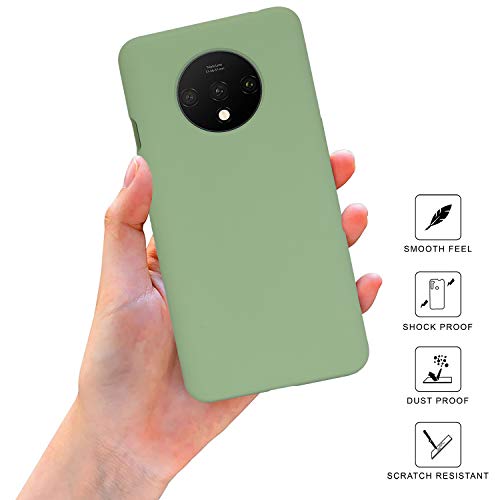 SPRIG Compatible with OnePlus 7T Liquid Silicone Premium Back Cover Drop Tested Shock Proof Mobile Case for Men,Women,Boys and Girls with Camera Protection (Mint Green) - Image 2