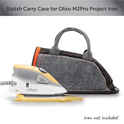 oliso Small Carry Bag for M2Pro & M3Pro Mini Irons – Travel Case Fits Most Mini Steam Irons – Ideal for Storage or Quilting Retreats – Orange - Image 2