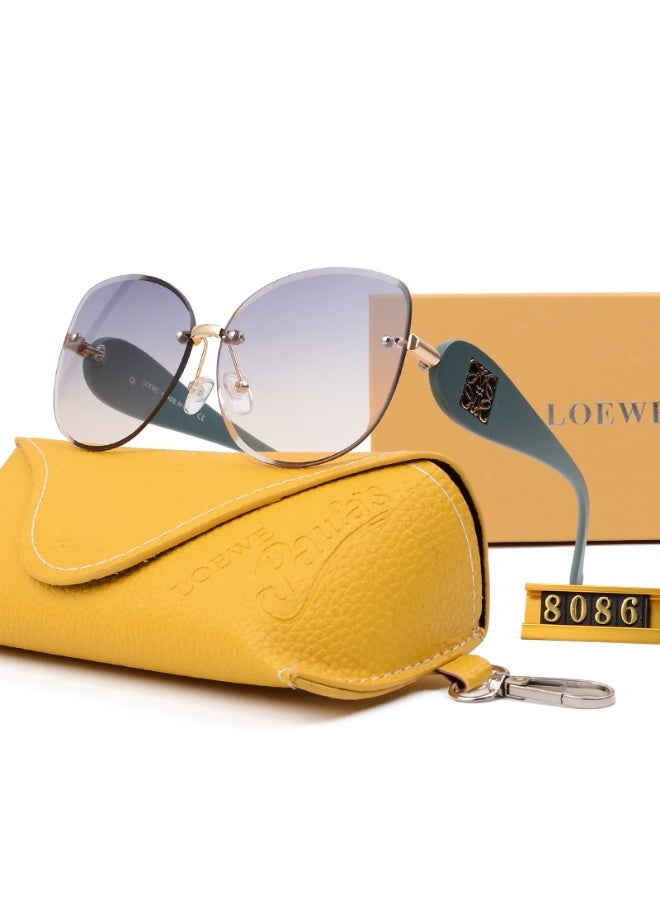 Loewe Rimless Sunglasses with Gradient Lenses and Branded Case
