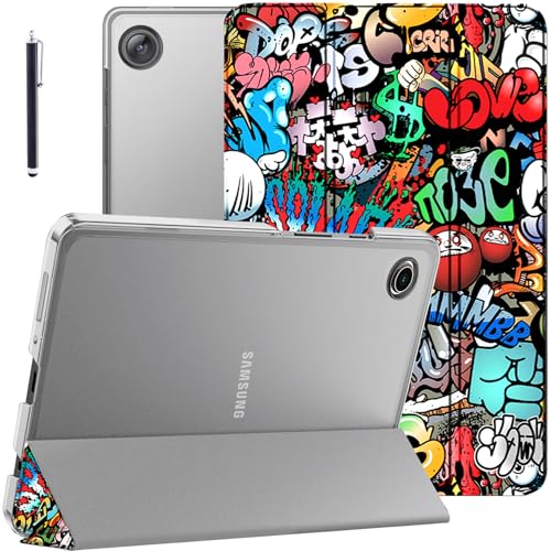 Robustrion Cover for Samsung Galaxy Tab A11 Plus Cover Case 11 inch, Flip Cover Case for Samsung Galaxy Tab A11 Plus Cover/Tab A11+ Tablet Cover with Translucent Back - Hippy - Image 1