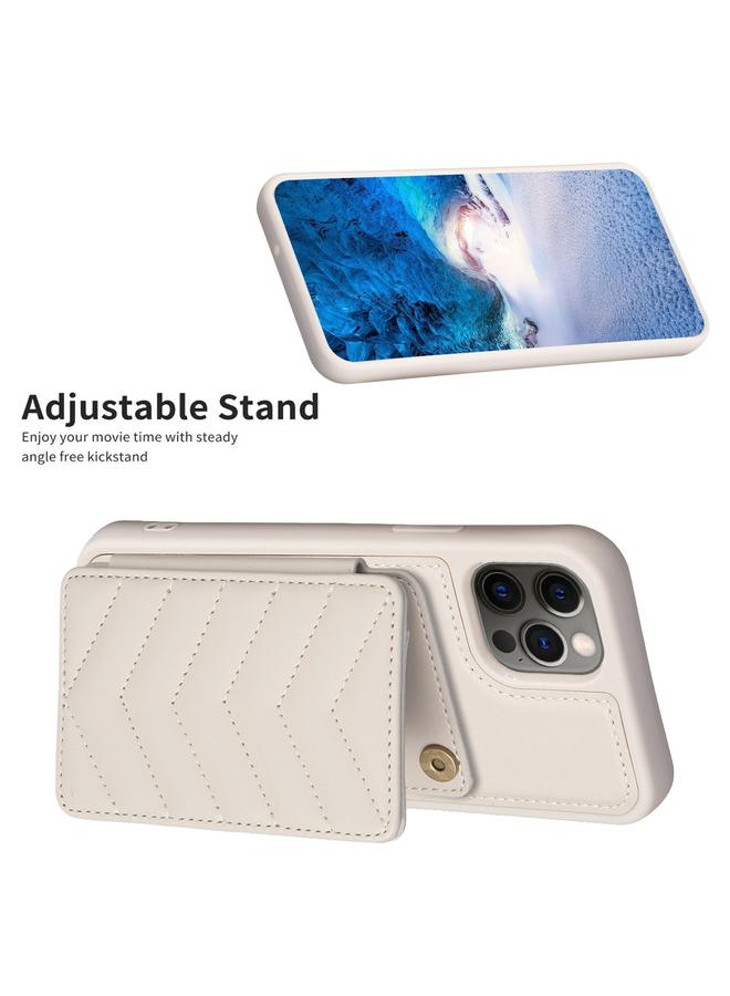 زبون جراب لهاتف iPhone 12 / 12 Pro BF26 جراب حامل بطاقة بنمط موجة - Image 5