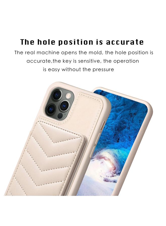 زبون جراب لهاتف iPhone 12 / 12 Pro BF26 جراب حامل بطاقة بنمط موجة - Image 3