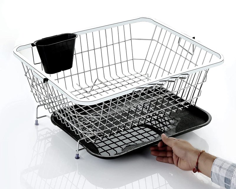 Birdwing Plastic Tray Kitchen Organizer Dish Basket Drying Rack Basket-Utensil Drainer Basket Tray - Image 3