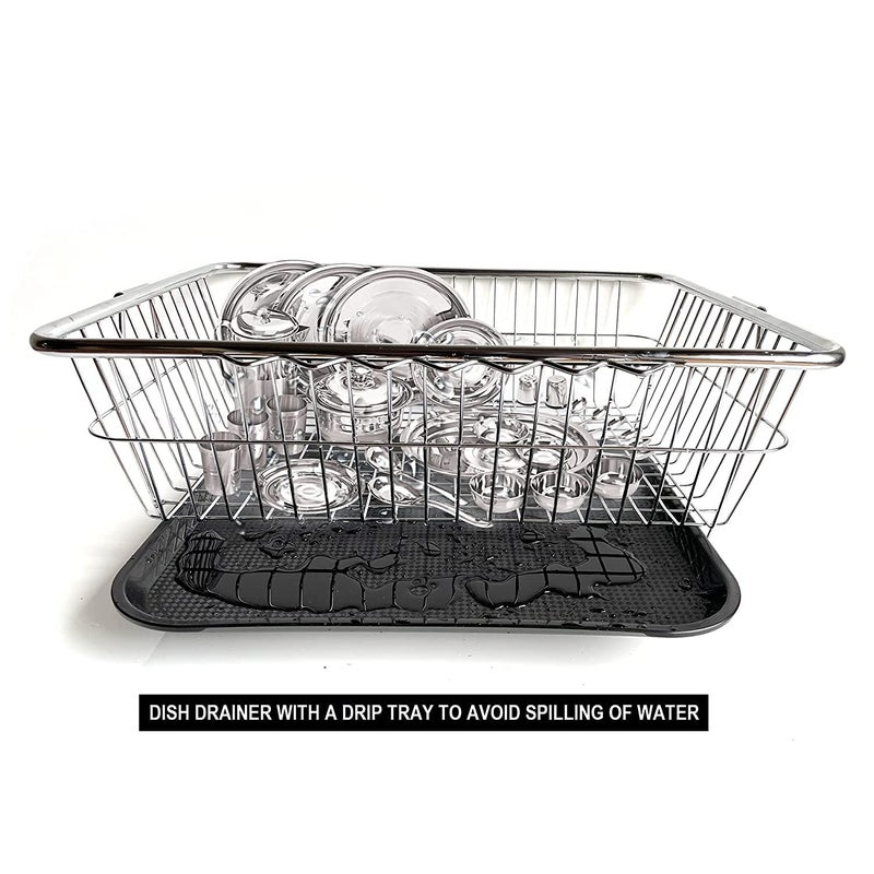 Birdwing Plastic Tray Kitchen Organizer Dish Basket Drying Rack Basket-Utensil Drainer Basket Tray - Image 2