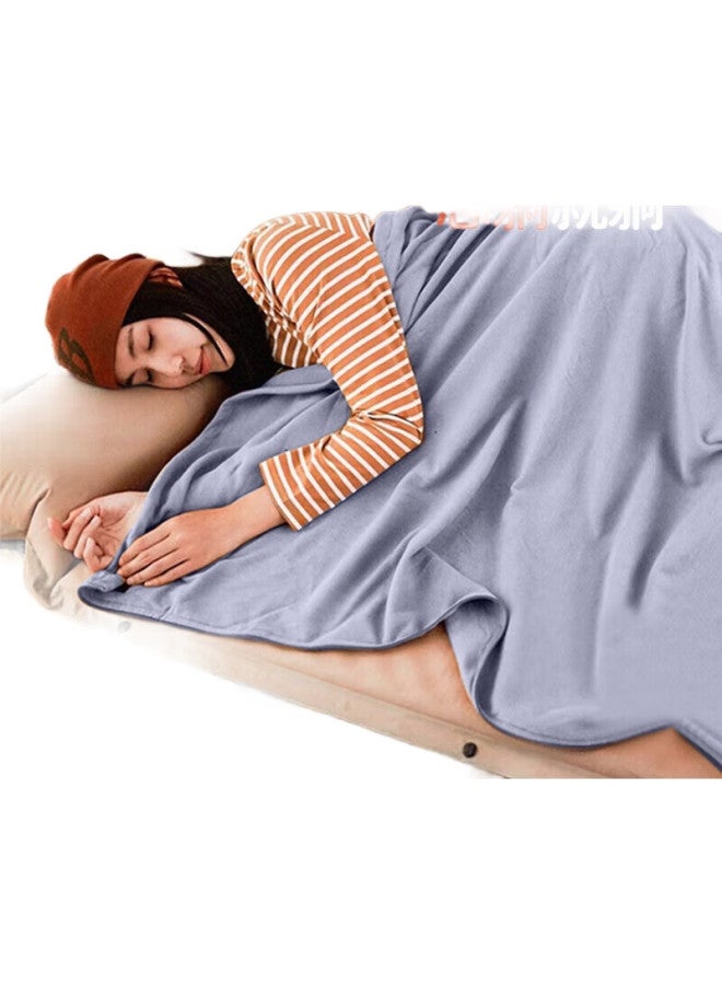 BeiJiLang Outdoor Adult Camping Fleece Sleeping Bag Liner, Portable For Travel, Gray - Image 2