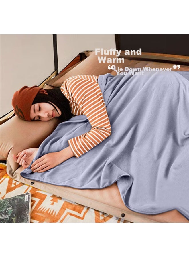 BeiJiLang Bejirol Outdoor Adult Camping Fleece Sleeping Bag Liner, Portable For Travel, Gray - Image 3