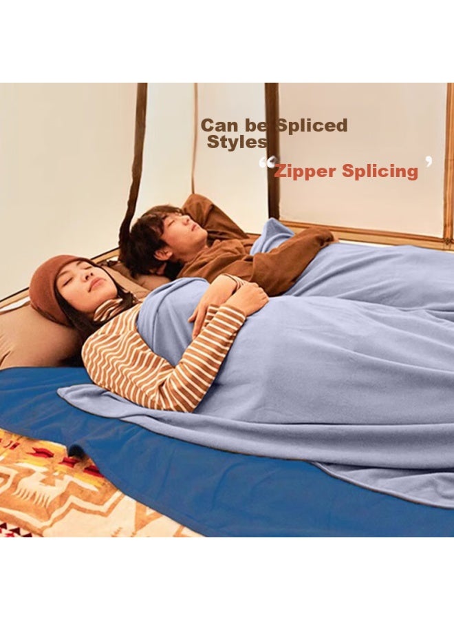 BeiJiLang Bejirol Outdoor Adult Camping Fleece Sleeping Bag Liner, Portable For Travel, Gray - Image 4