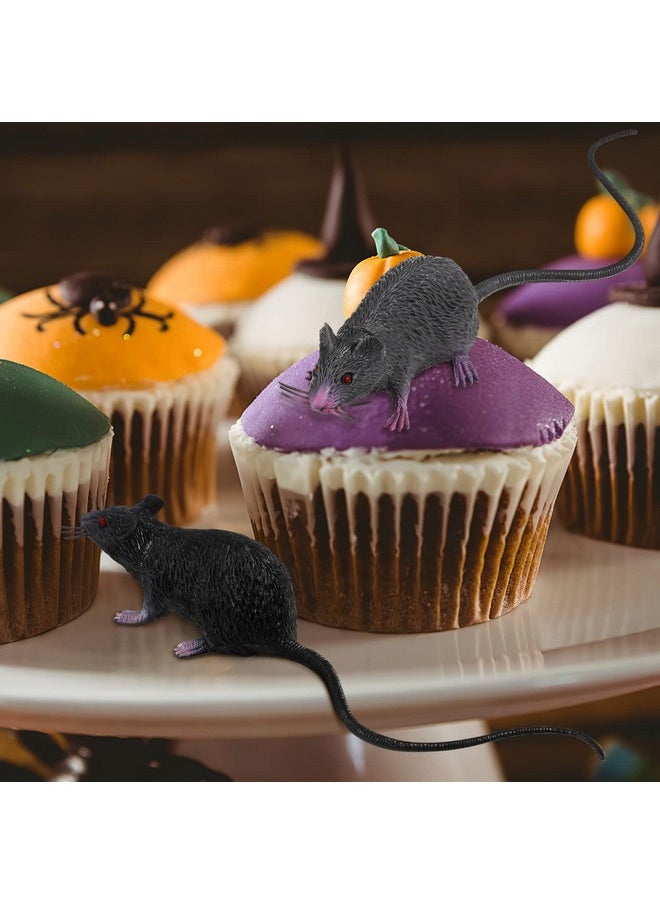PRETYZOOM - 2Pcs Fake Rat Fake Mouse Plastic Squeezable Rats Realistic Halloween Rats Decorations Pranks Props (20X4Cm) - Image 1