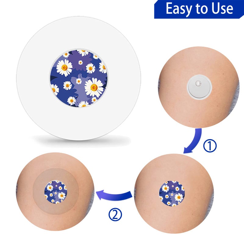 HONYOU 40 حزمة أغطية حساسات Libre 3 Plus مقاومة للماء مجموعات ملصقات حساسات و لاصقات شريط CGM، خالية من اللاتكس ومضادة للحساسية تدوم 14 يومًا - Image 2