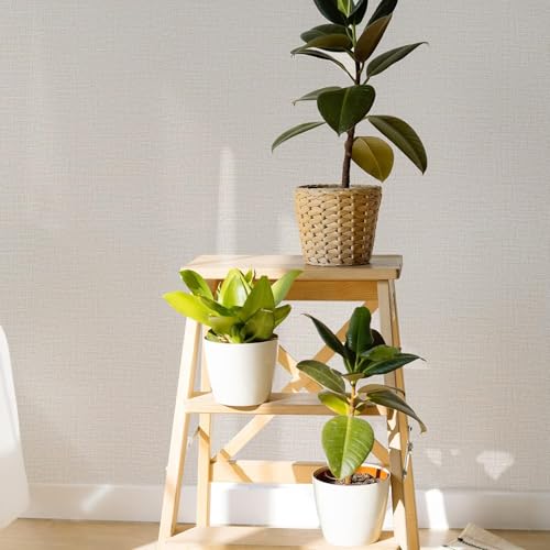 TANONE Contact Paper Peel and Stick (15.7 in X 197 in), Grasscloth Wallpaper Self Adhesive Removable Wallpaper, Fabric Linen Thickened Wall Paper Decorative for Wall Cabinets Drawers Kitchen - Image 4