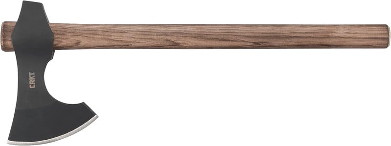 CRKT Berserker Axe: Two Handed Outdoor Axe, Forged 1055 Carbon Steel Blade, Hickory Handle 2736 - Image 1