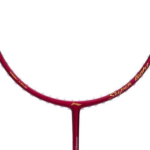 Li-Ning Carbon Graphite Windstorm 79-S Unstrung Badminton Racquet, Red/Gold - Image 5