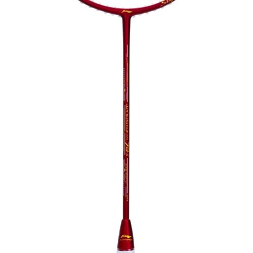 Li-Ning Carbon Graphite Windstorm 79-S Unstrung Badminton Racquet, Red/Gold - Image 4