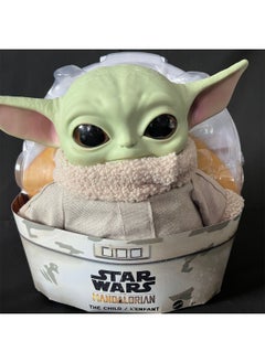 Anime Star Wars Plush Cloth Baby Yoda Hand-Made Ornaments Manda Plush Baby Yoda Anime Model 28Cm