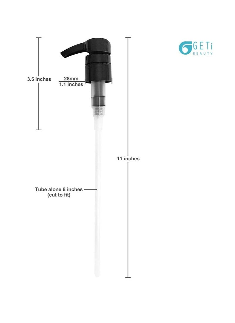 Geti Beauty 33.8 oz. Universal Shampoo and Conditioner Pump Dispenser I Fits Salon Brands Liter Size Bottles with 1-inch Diameter Opening I Fits Most I Black 2-Pack I by Geti Beauty  - Image 2
