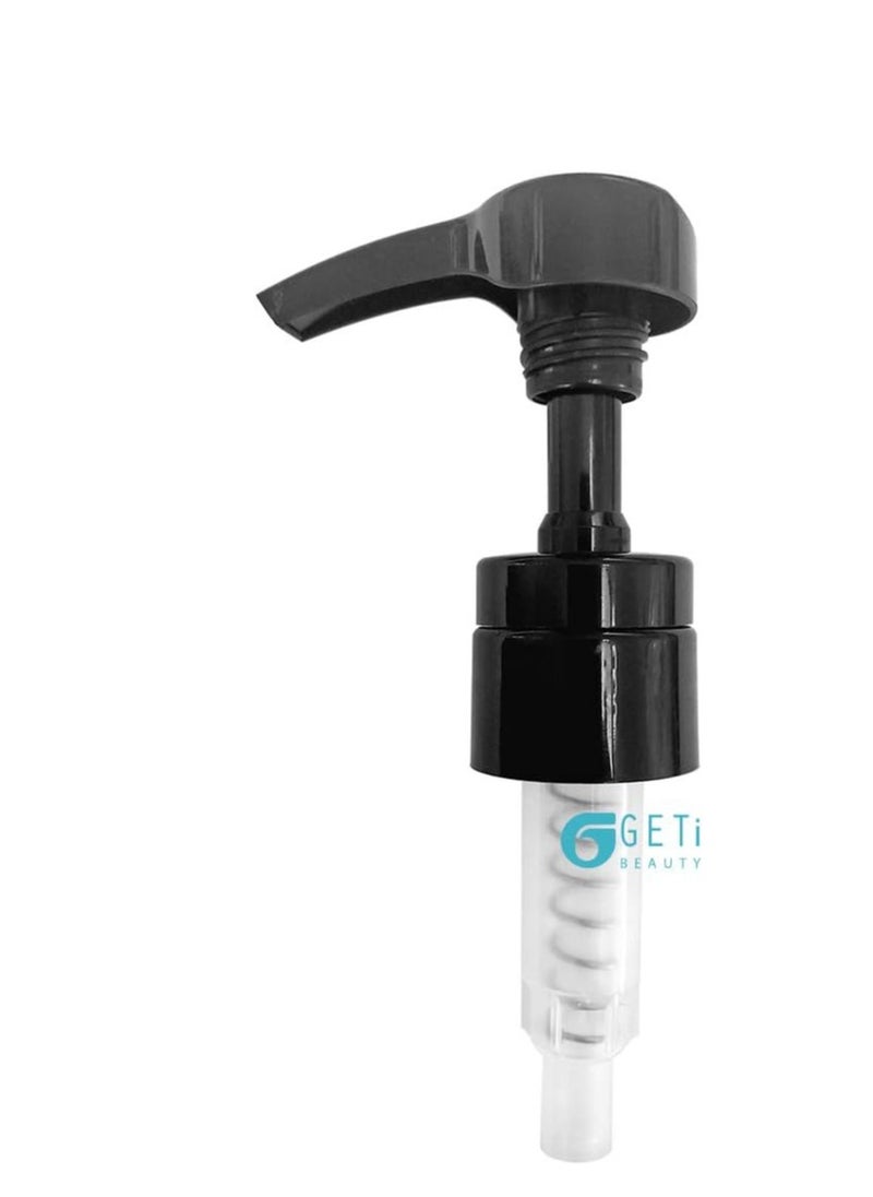 Geti Beauty 33.8 oz. Universal Shampoo and Conditioner Pump Dispenser I Fits Salon Brands Liter Size Bottles with 1-inch Diameter Opening I Fits Most I Black 2-Pack I by Geti Beauty  - Image 4