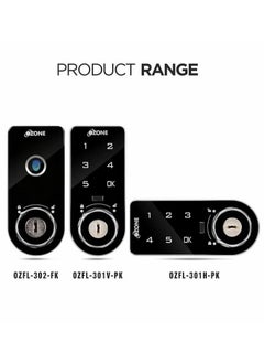 Ozone OZFL-302-FK Smart Furniture Lock with Fingerprint | Key Access | Manual Locking System | By Ozone India 