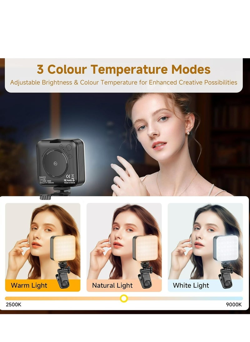 Beauenty - 80 LED Selfie Light, Phone Light with Clip  1/4 in Screw Hole, Portable Light with 3 Light Modes, Rechargeable Clip Fill Video Conference Light Selfie Panel Light for Phone/Camera/iPad/Laptop/TikTok - Image 1