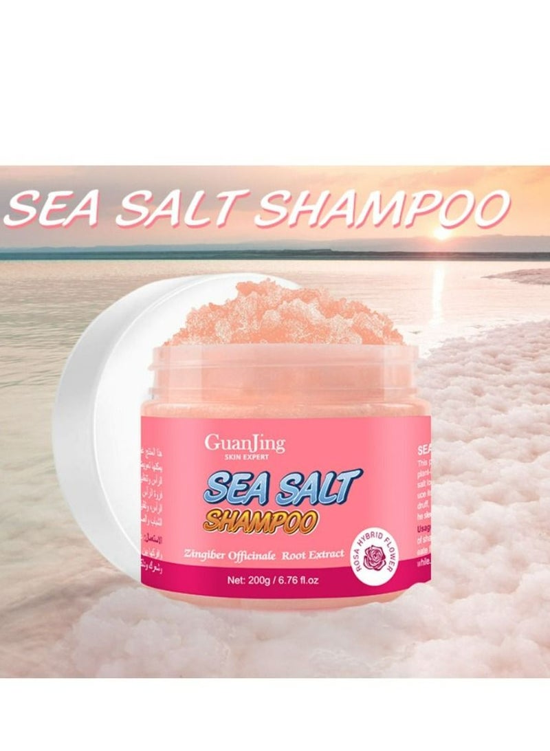 جوانجينج شامبو مقشر للشعر بخلاصة ملح البحر والورد والزنجبيل200 جم - Image 2