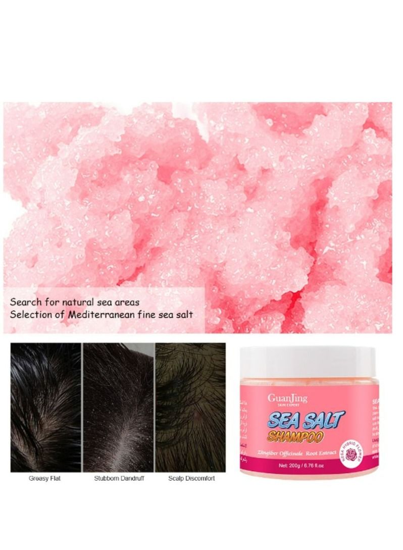 جوانجينج شامبو مقشر للشعر بخلاصة ملح البحر والورد والزنجبيل200 جم - Image 4