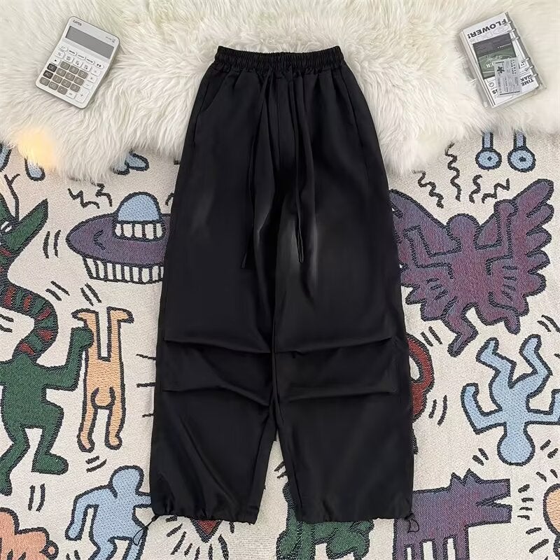 Design Sense Casual Pants Boys Summer Quick-Drying Straight Pants American High Sense Loose Wide-Leg Charge Pants - Image 5