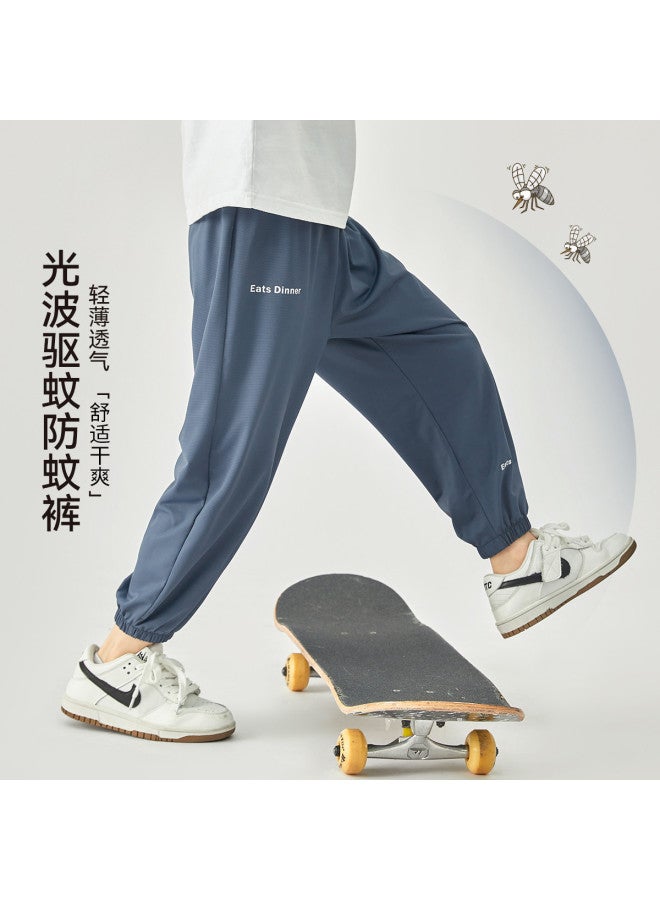 Light سروال مضاد للبعوض للأطفال 2025 صيف خفيف الوزن وقابل للتنفس مع أساور مرنة، سروال رياضي سريع الجفاف للأولاد - Image 2