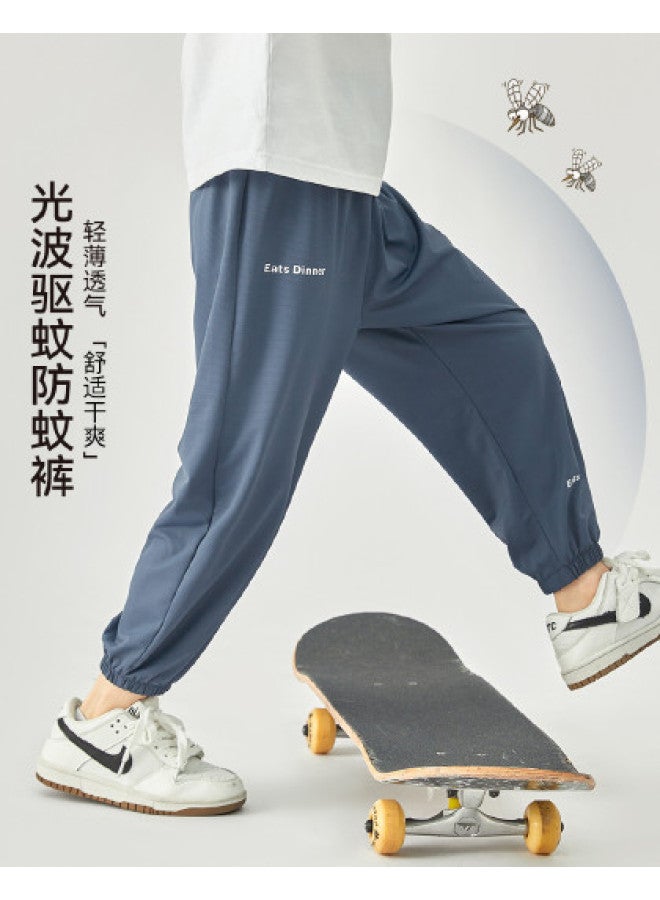 Light سروال مضاد للبعوض للأطفال 2025 صيف خفيف الوزن وقابل للتنفس مع أساور مرنة، سروال رياضي سريع الجفاف للأولاد - Image 1