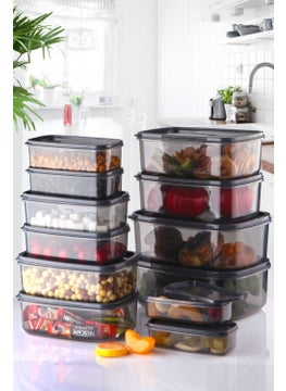 Set of 12 Rectangular Storage Containers Set - Platinum Series