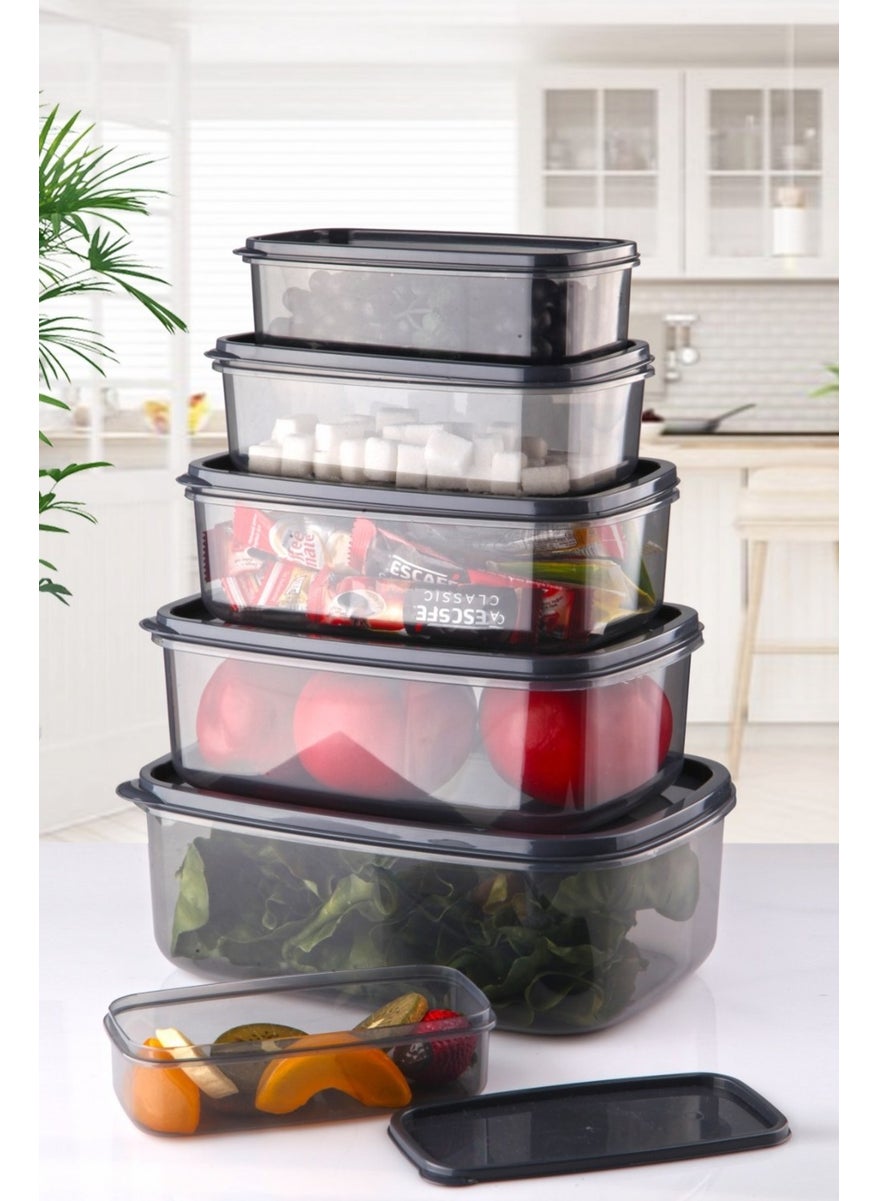 Open Home - Set of 12 Rectangular Storage Containers Set - Platinum Series - Image 1