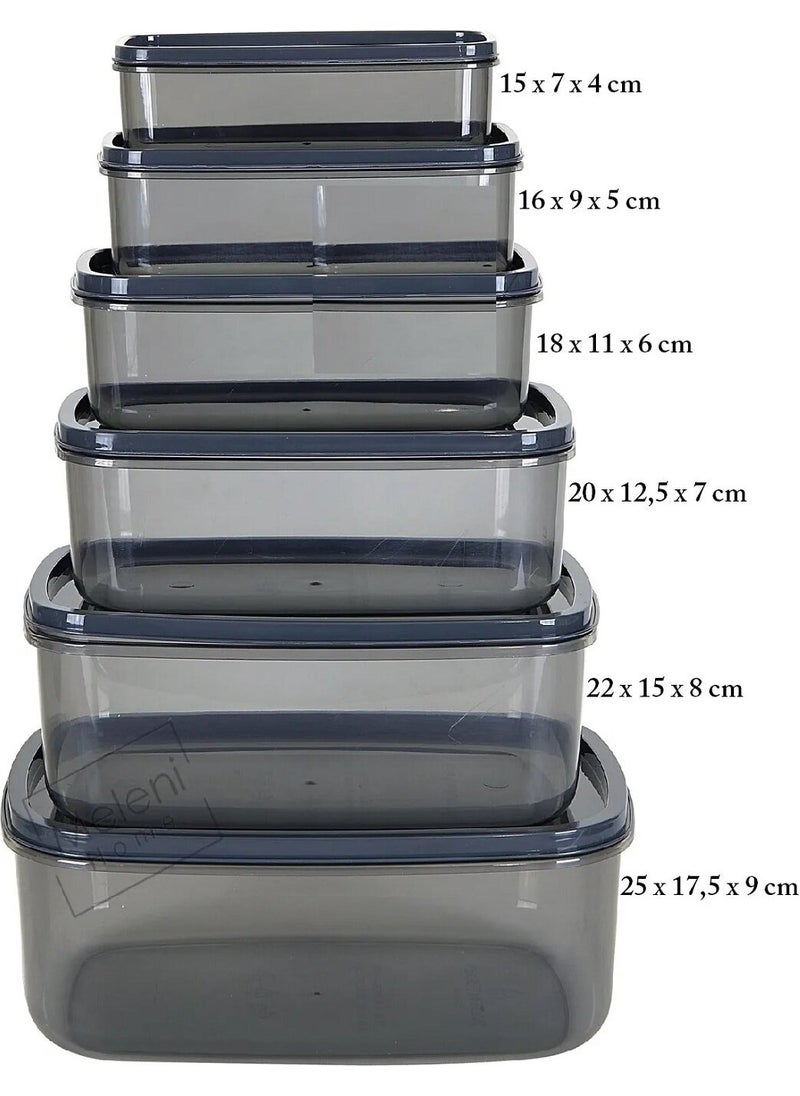 Open Home - Set of 12 Rectangular Storage Containers Set - Platinum Series - Image 1