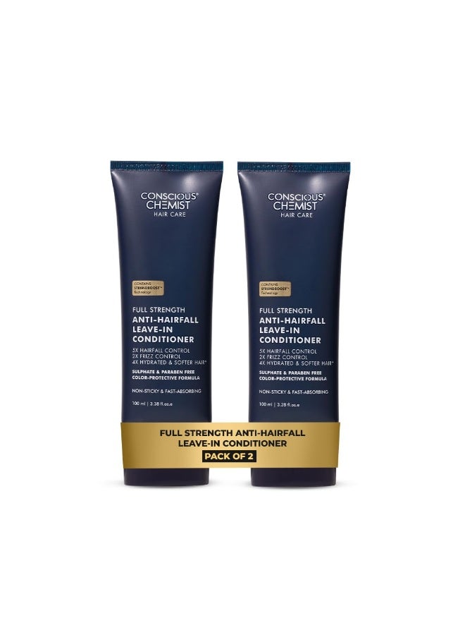 كيميائي واعي بلسم كونشيس كيميست® كامل القوة مضاد لتساقط الشعر يُترك على الشعر | مع زيت إكليل الجبل والسيراميدات | ترطيب عميق، يقوي الشعر ويقلل من التجعد | تقنية ستراندبوست™️ | لجميع أنواع الشعر | للنساء والرجال | 100 مل (عبوة من قطعتين) - Image 1