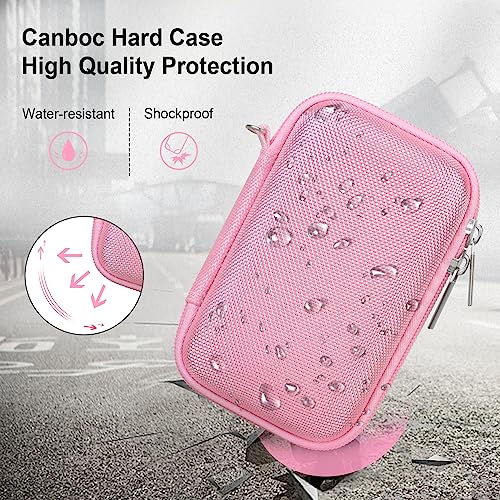 Canboc Carrying Case for Canon PowerShot G7 X Mark II/III Digital Camera, Zipper Mesh Pocket fits USB Cable, Pink(Case Only) - Image 5