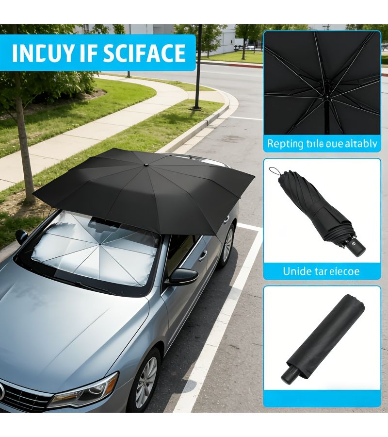 Car Windshield Sunshade UV Reflector Silver Painted Sun Protection Film Blocking Rays And Solar Heat - Image 5