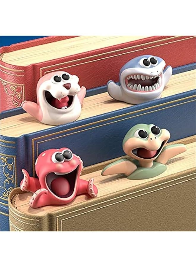 Generic 3D Animal Bookmark Wacky Cartoon Bookmarks Funny Ocean Series Ouch Cute Creative Gift Novelty Bookmarks (Sea Turtle) - Image 2