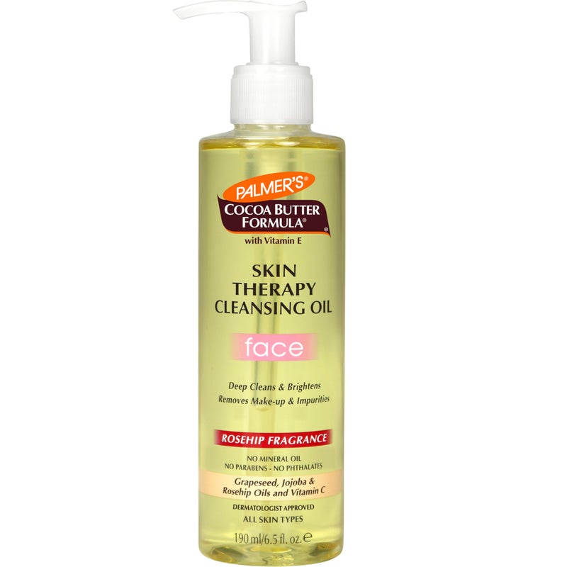 PALMER'S Palmers Cocoa Butter Formula Skin Therapy Cleansing Oil for Face Rosehip Fragrance 65 Ounces Pack of 6 