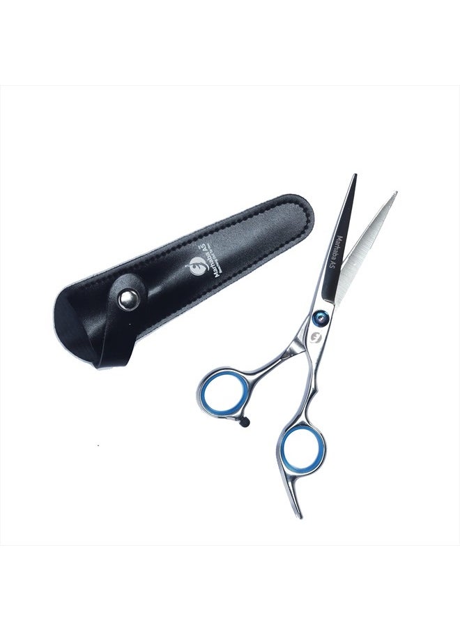 Marhaba AS Professional Barber Scissors, Precision Compact, 2 Pcs Hair Cut Scissors Set, Stainless Steel, Silver  - Image 1
