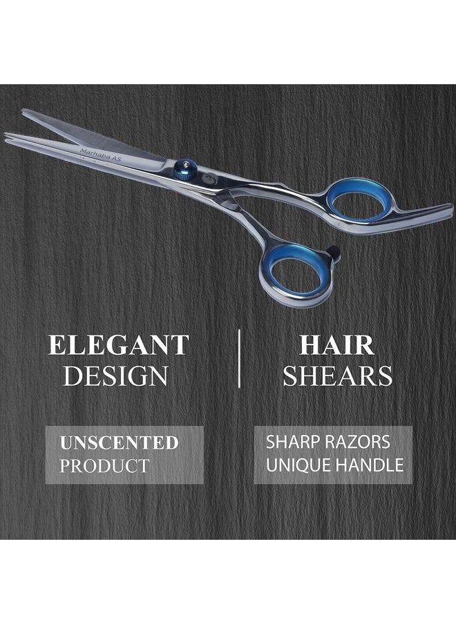 Marhaba AS Professional Barber Scissors, Precision Compact, 2 Pcs Hair Cut Scissors Set, Stainless Steel, Silver  - Image 5
