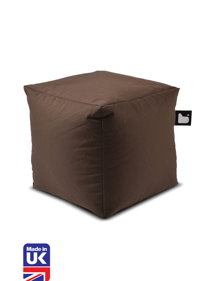 Extreme Lounging Extreme Lounging® - Original B-Box Pouf - Made in UK - Premium Quality Double Stitched Ottoman - UV Protected & Waterproof Stool, Ideal for Indoor & Outdoor Use - 40x40x40cm - Brown - Image 1