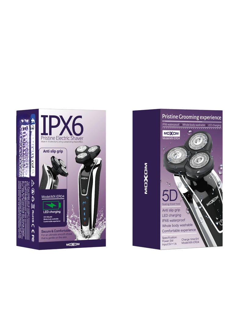 MOXOM MX-ER04 Beard Trimmer Pristine Electric Shaver with LED Charging and Anti Slip Grip  - Image 5