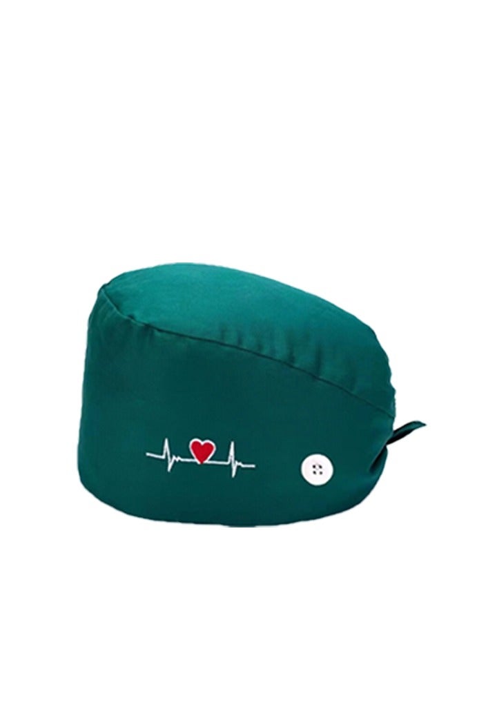 Unewshi Pack of 4 Surgical Caps for Female and Male, Cotton Nursing Cap, Working Cap,Adjustable Cotton Working Hats,Sweatband Cotton Ponytail Holder, Long Hair Head Covers Hair Caps,Nurse hat with buttons - Image 5