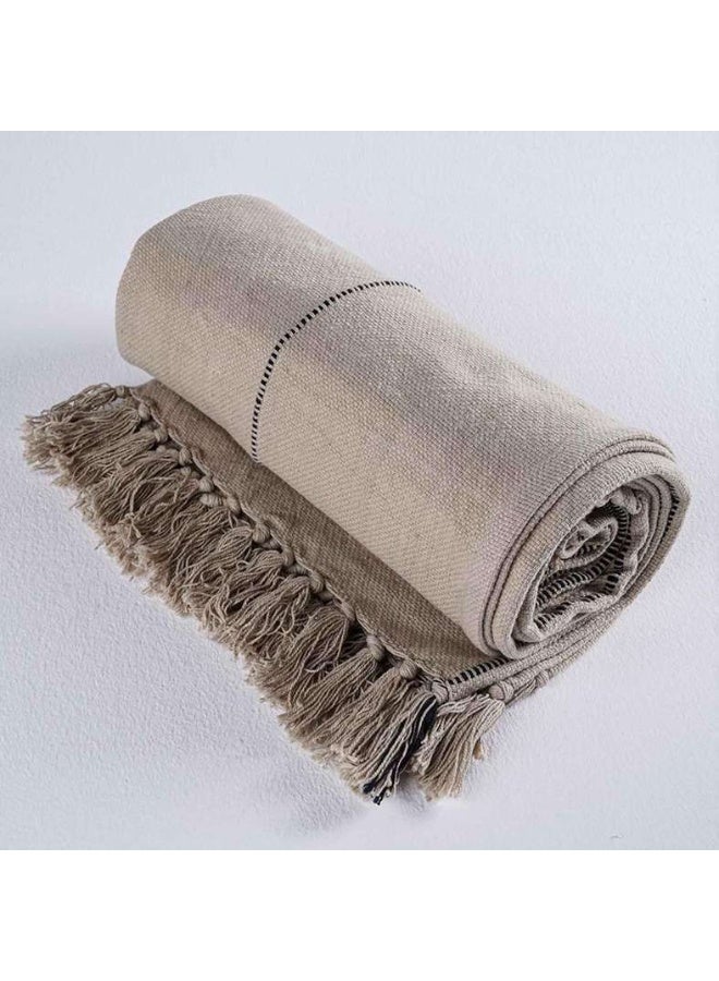 Pan Home Montana Stripe Throw 130x170cm-Natural - 125KGE9900152 - Image 3