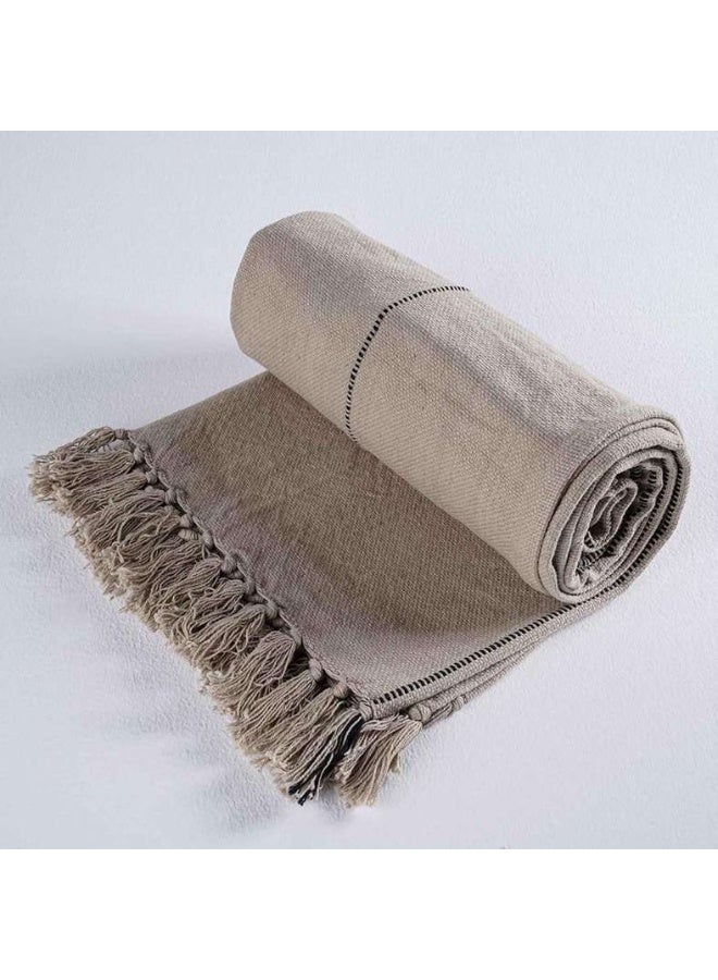 Pan Home Montana Stripe Throw 130x170cm-Natural - 125KGE9900152 - Image 4
