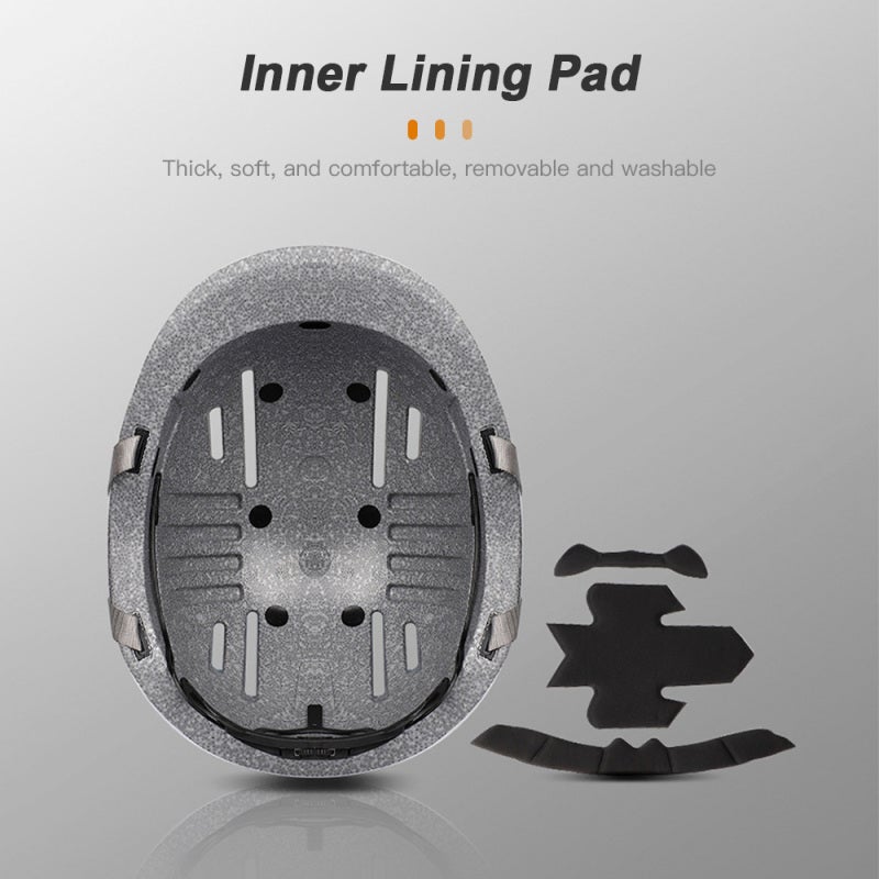 Electric Scooter Helmet Blue PC EPS Integrated Molding - Adjustable Head Circumference Bike Helmet with 8 Ventilation Holes Removable Inner Lining for Adult Men Women - Image 2