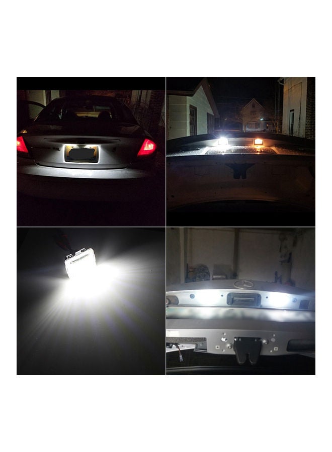 NIBEMINENT 2-Piece License Plate LED Light Set For Mercedes Benz W204/W212/W216/W221/W207  - Image 4