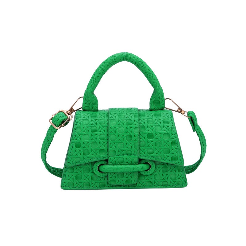 Ayliss Micro Mini Crossbody Handbag Women's Purse Clutch Cute Mini Trendy Bag Top Handle PU Leather Shoulder Bag (Green) - Image 1