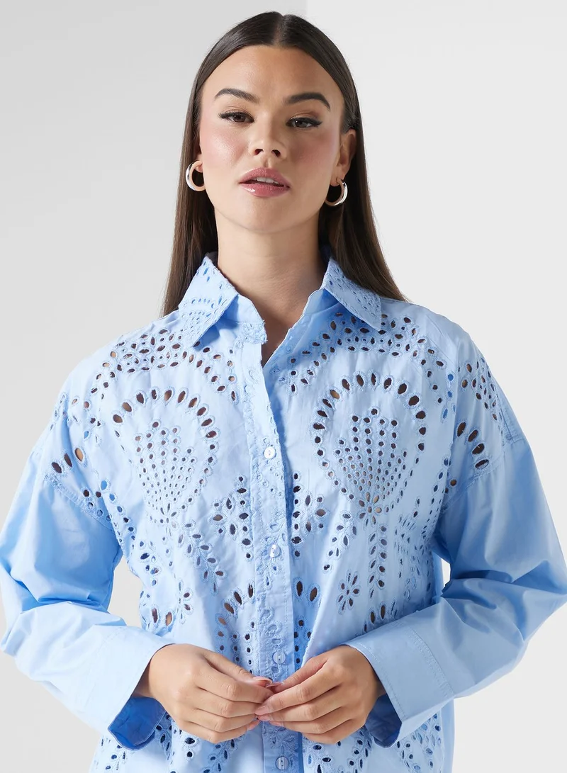 ايلا Laser Cut Button Down Shirt