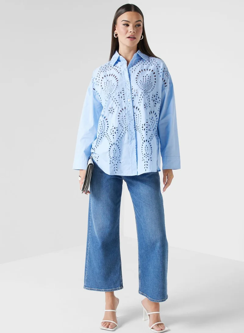 ايلا Laser Cut Button Down Shirt
